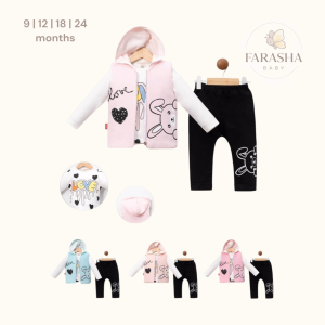 Little Bunny Love Baby Outfit Set
