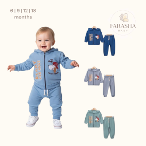 Cozy Explorer Baby Hoodie Set – 2 Pieces