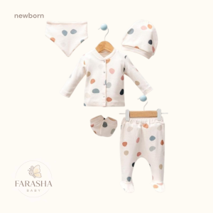 Pattern Newborn Baby Set - 5 Pieces